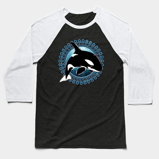 Orca Killerwhale Baseball T-Shirt by NicGrayTees